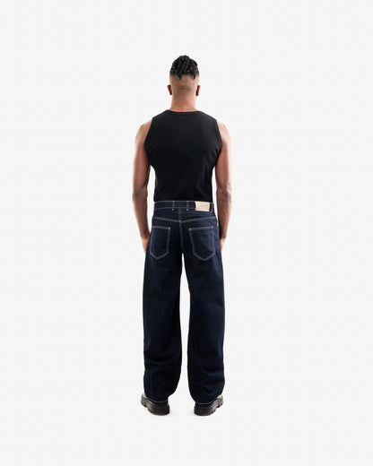 Raw Navy Balloon Jeans