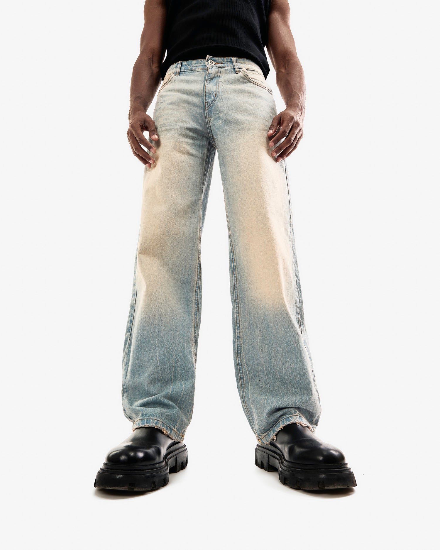 Light Wash Balloon Jeans