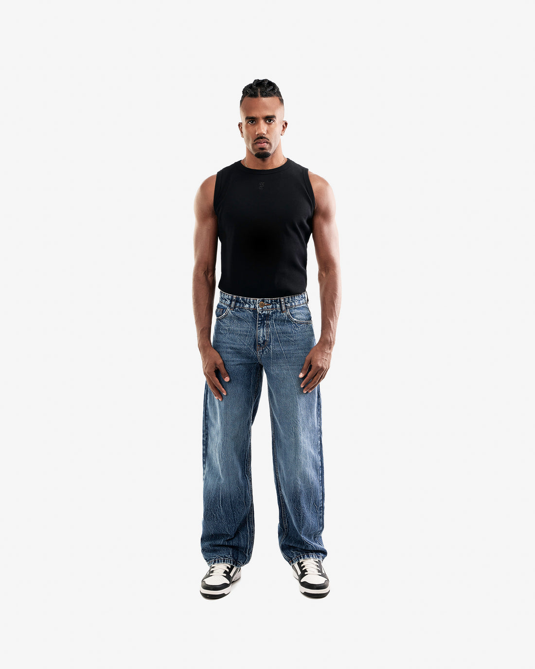 Dark Blue Wash Balloon Jeans