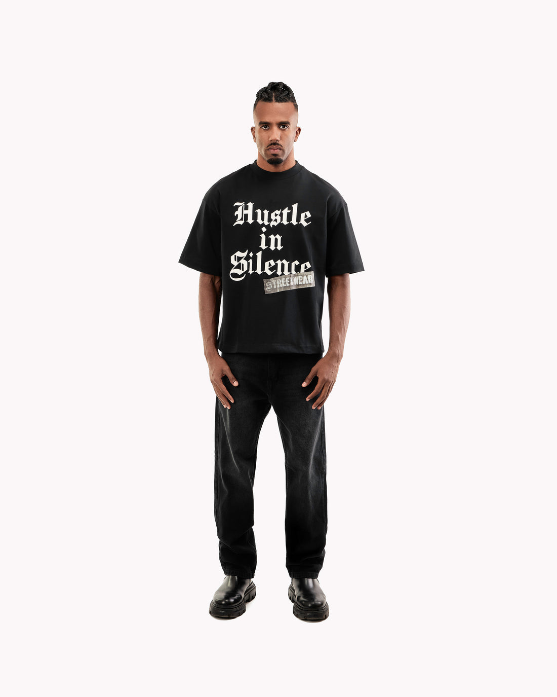 Hustle In Silence – Boxy Fit Tee