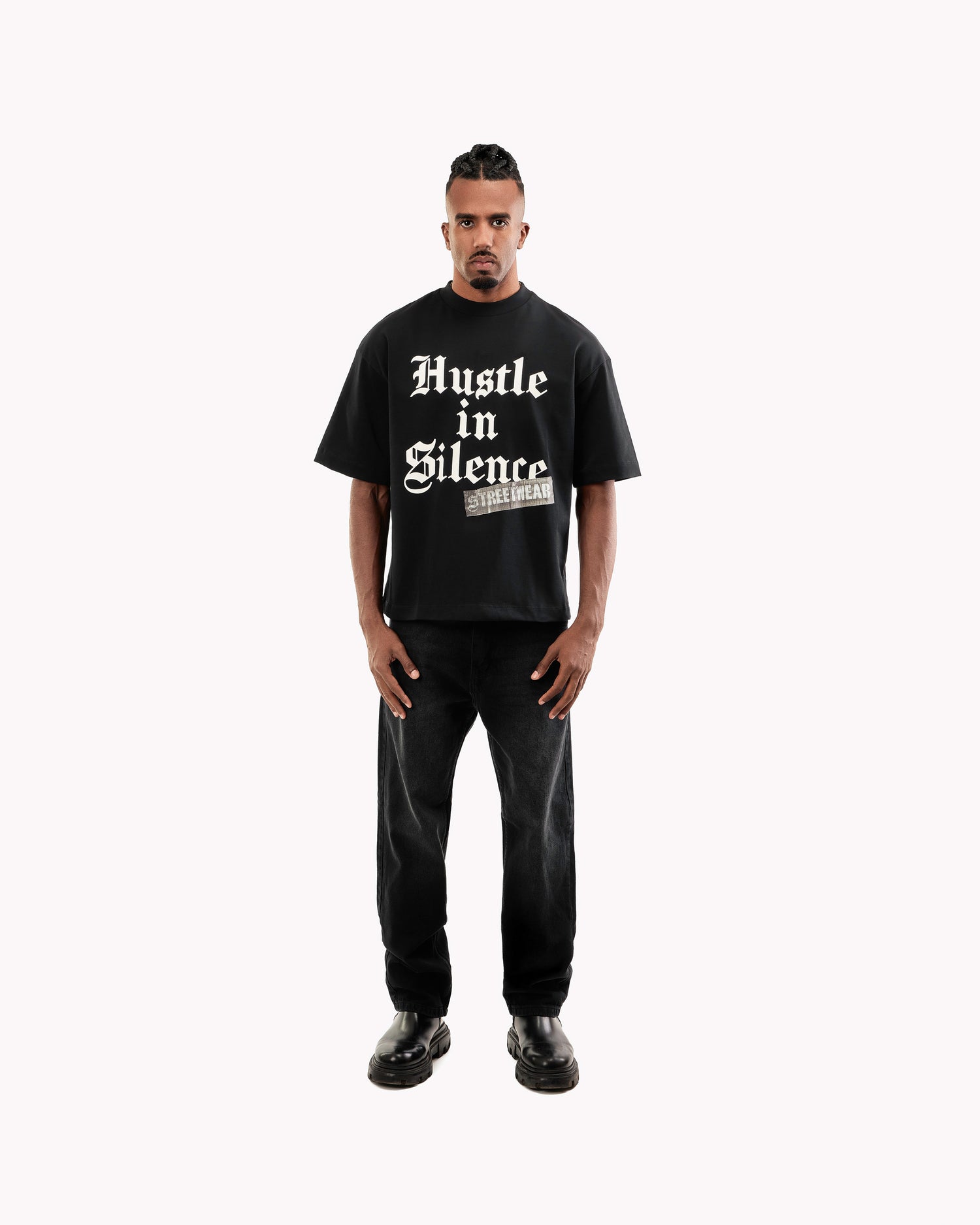 Hustle In Silence – Boxy Fit Tee