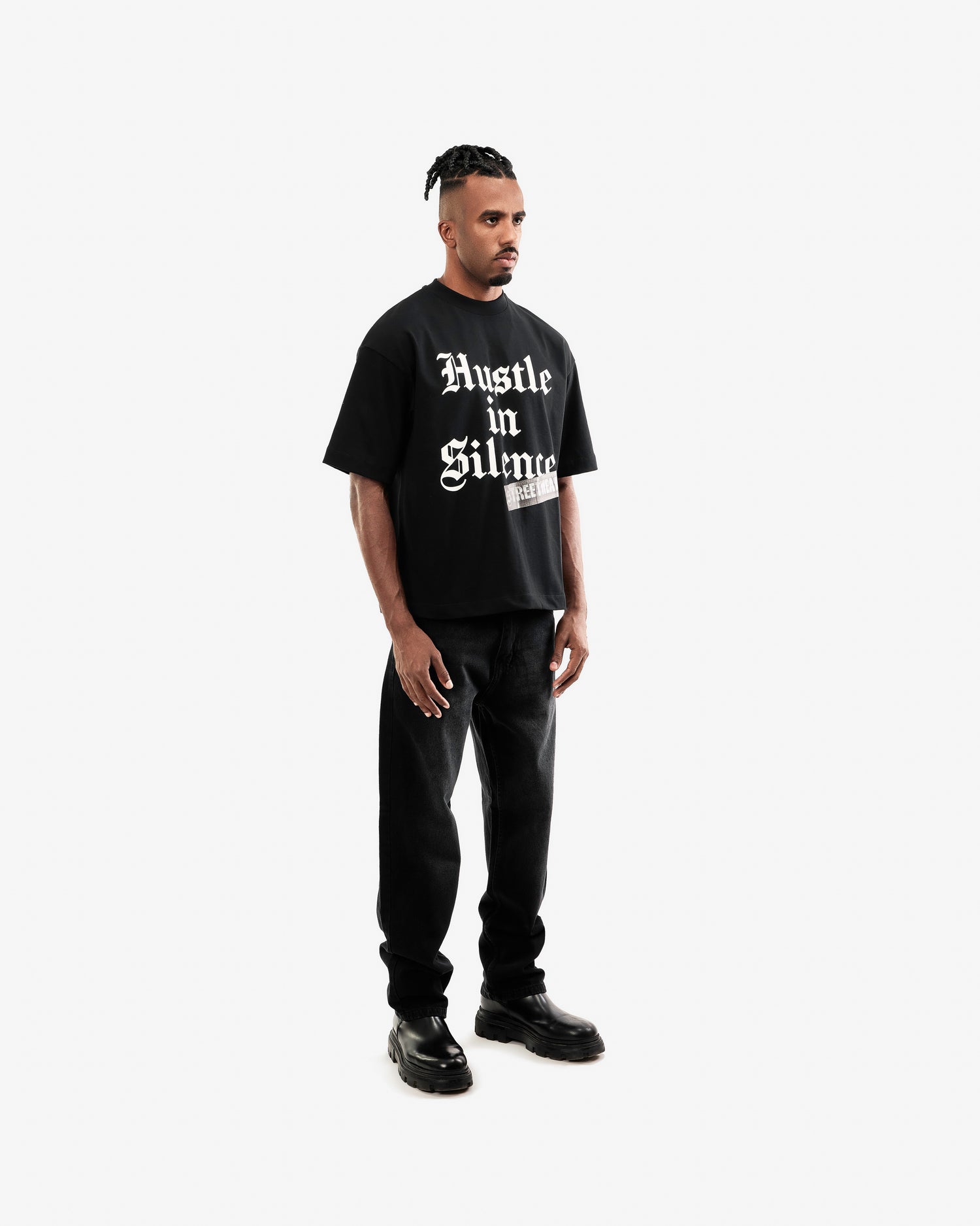 Hustle In Silence – Boxy Fit Tee