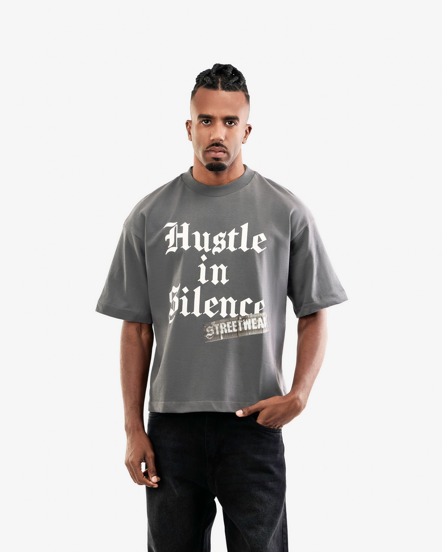 Hustle In Silence – Boxy Fit Tee