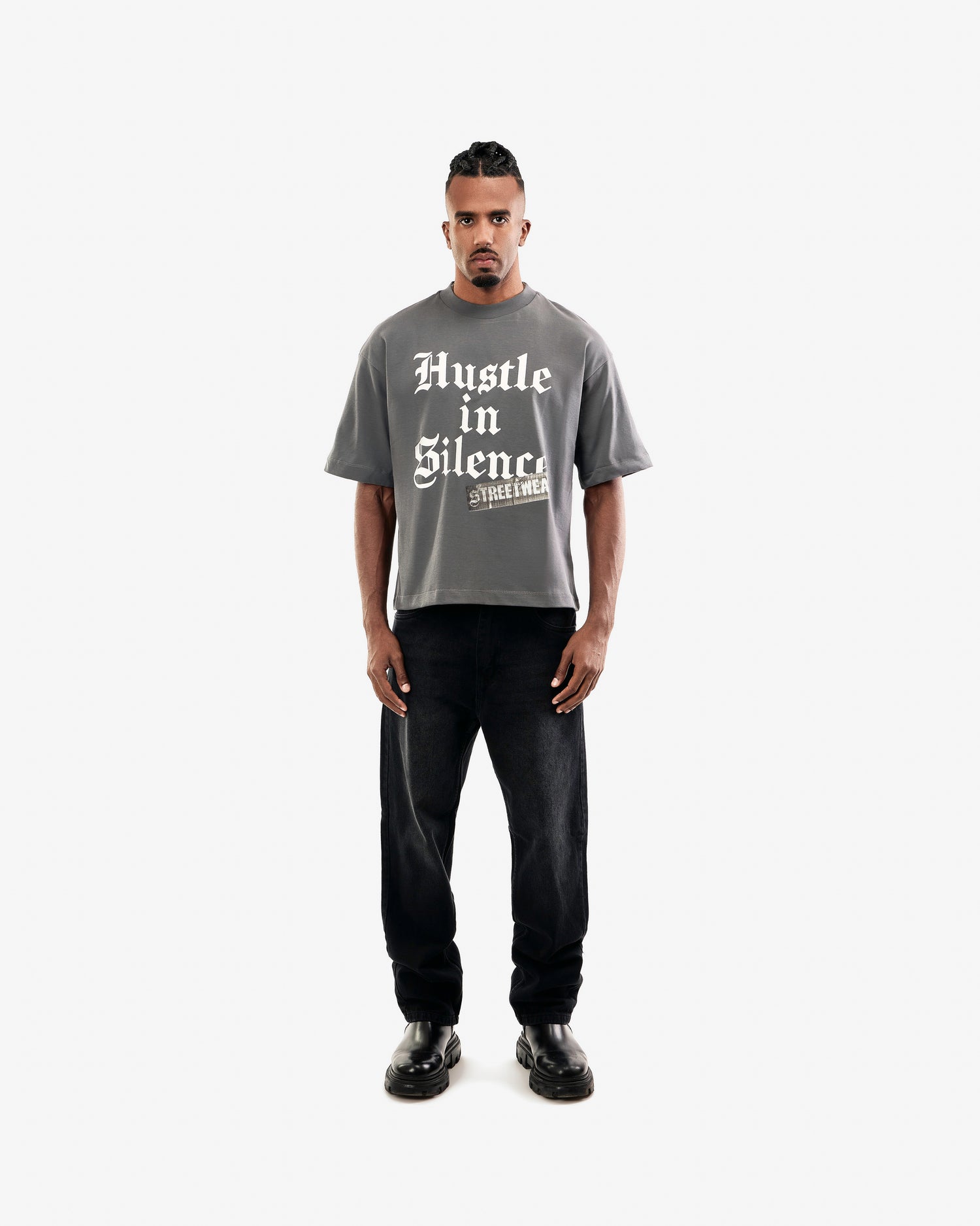 Hustle In Silence – Boxy Fit Tee