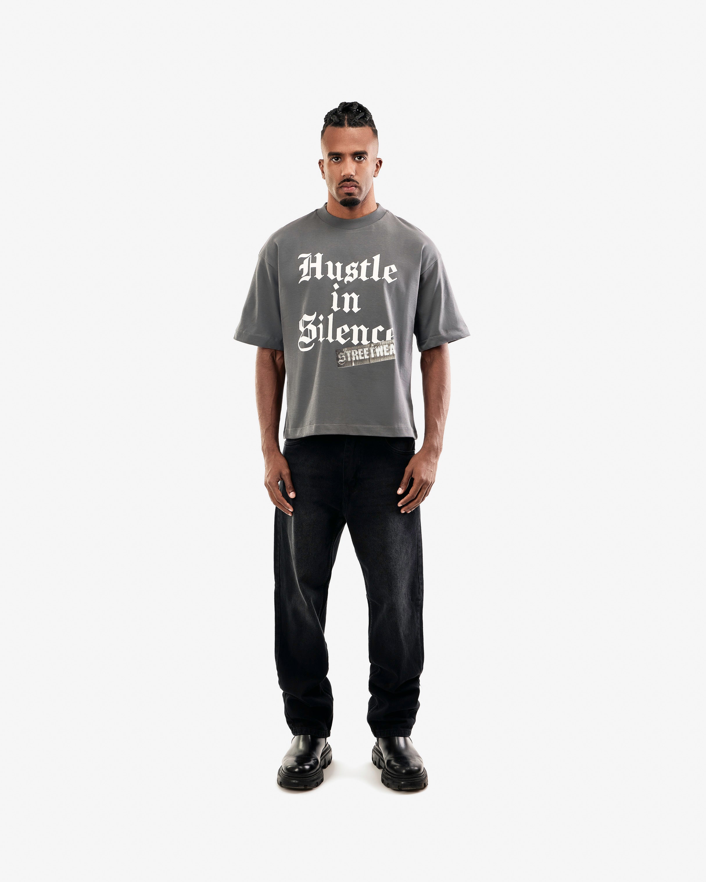 Hustle In Silence – Boxy Fit Tee