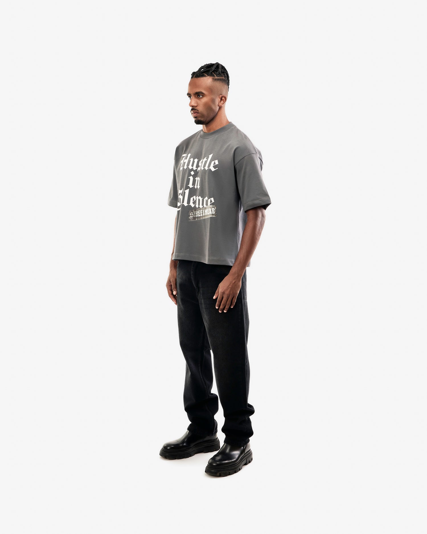 Hustle In Silence – Boxy Fit Tee