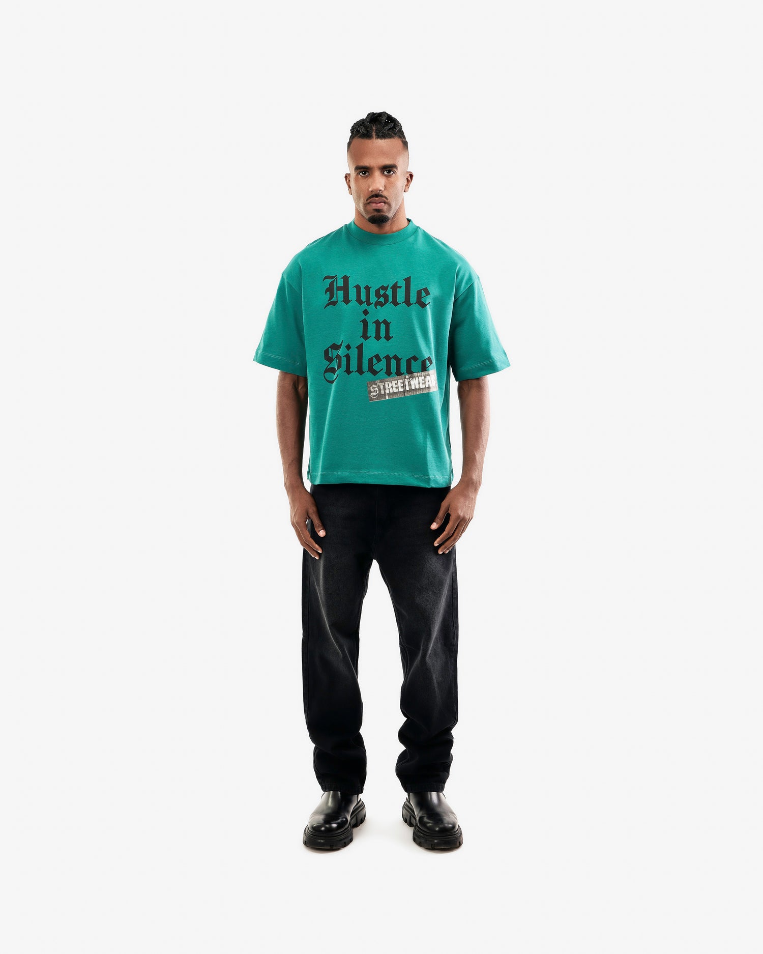 Hustle In Silence – Boxy Fit Tee