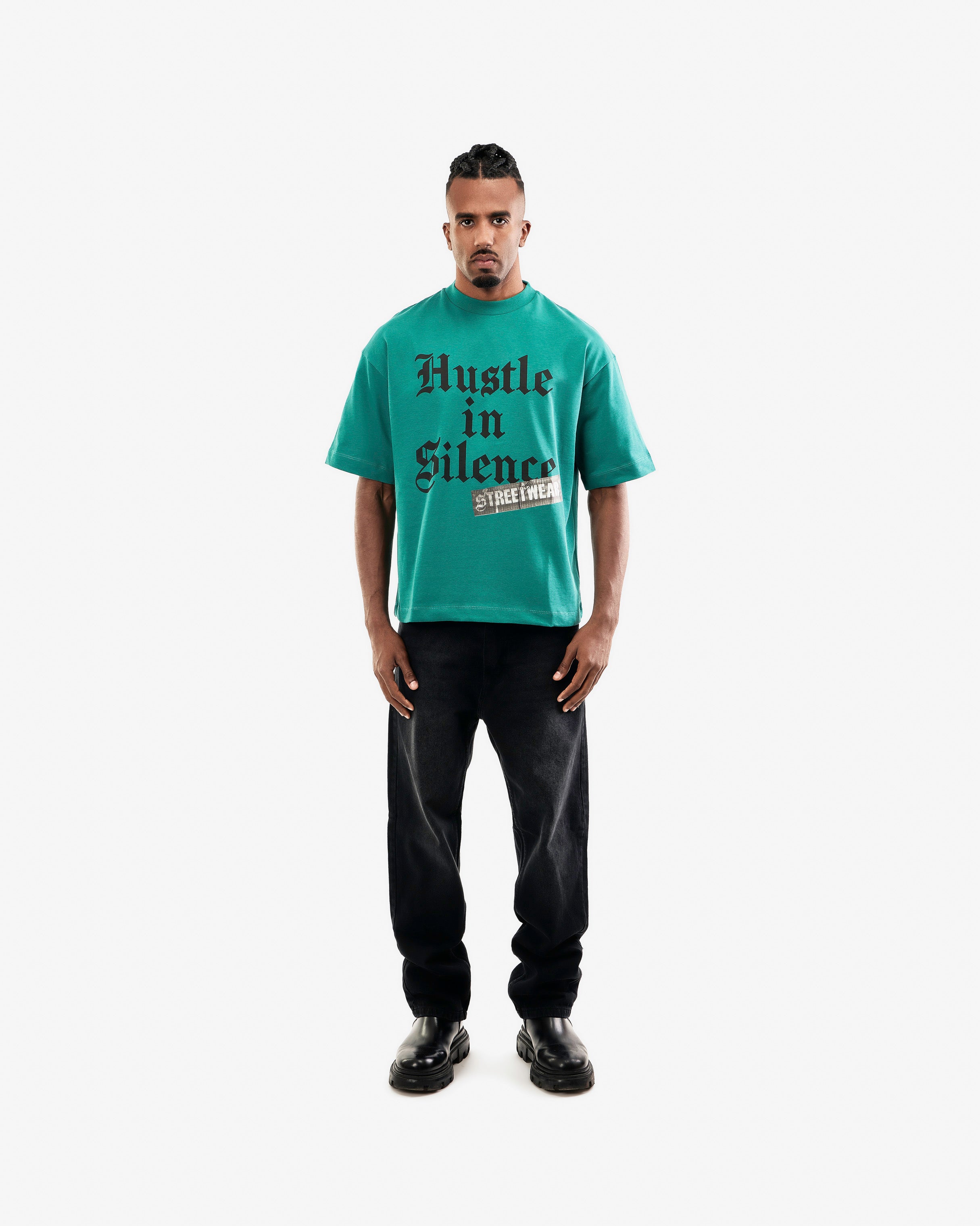 Hustle In Silence – Boxy Fit Tee