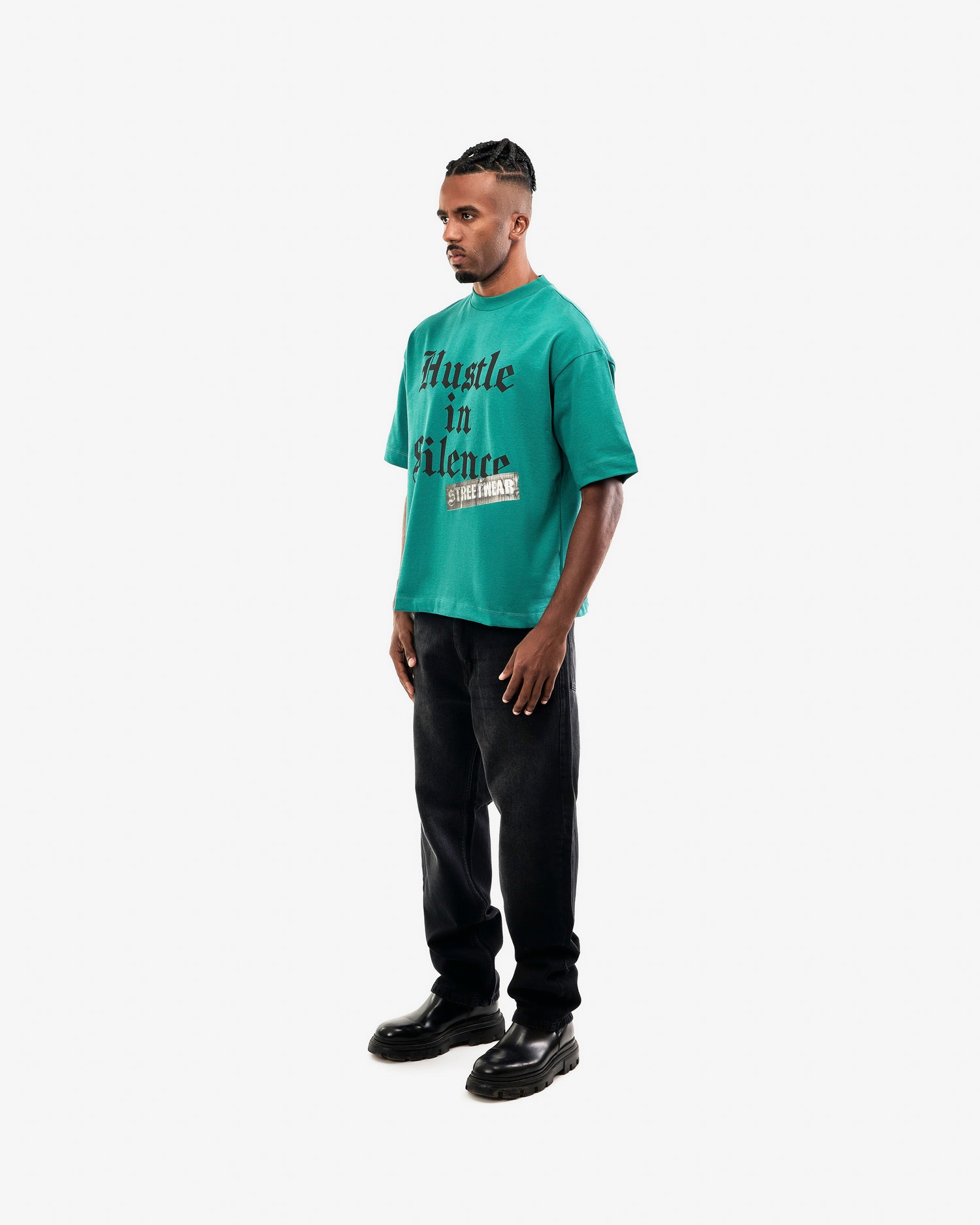 Hustle In Silence – Boxy Fit Tee