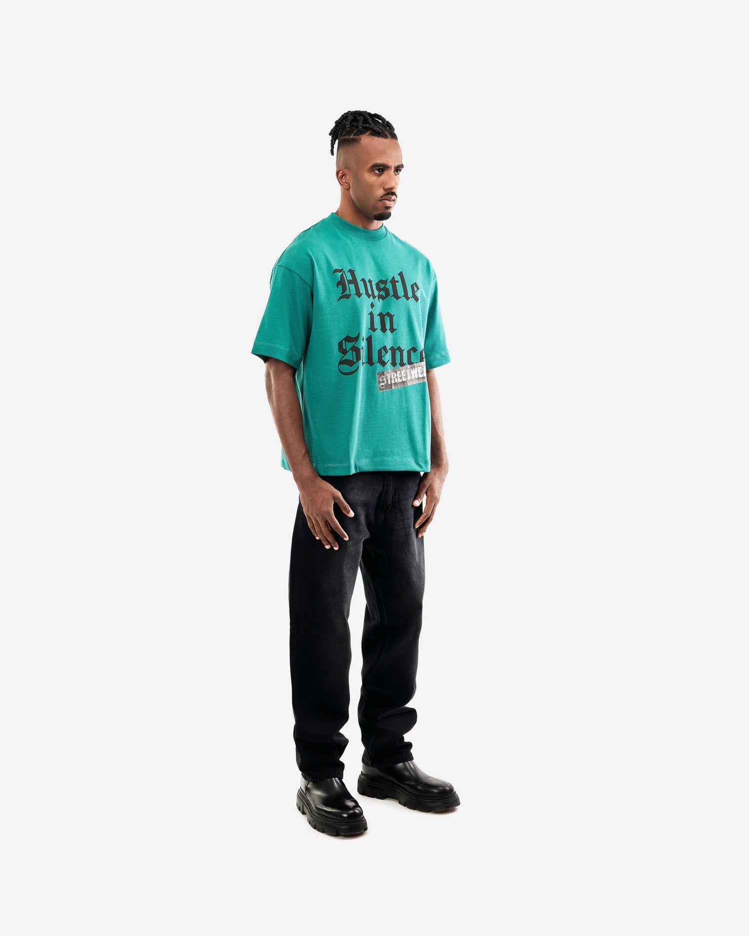 Hustle In Silence – Boxy Fit Tee