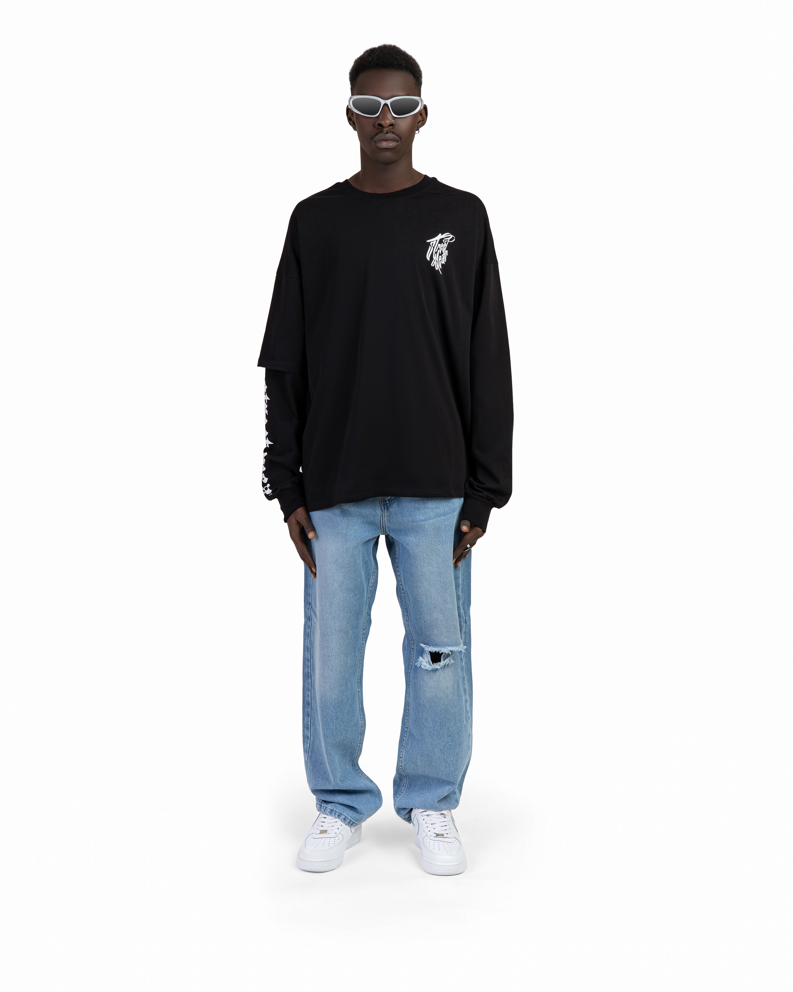 streetwear with long sleeve t-shirt