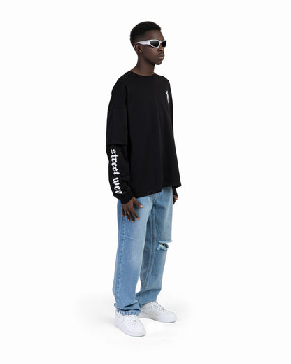 streetwear with long sleeve t-shirt