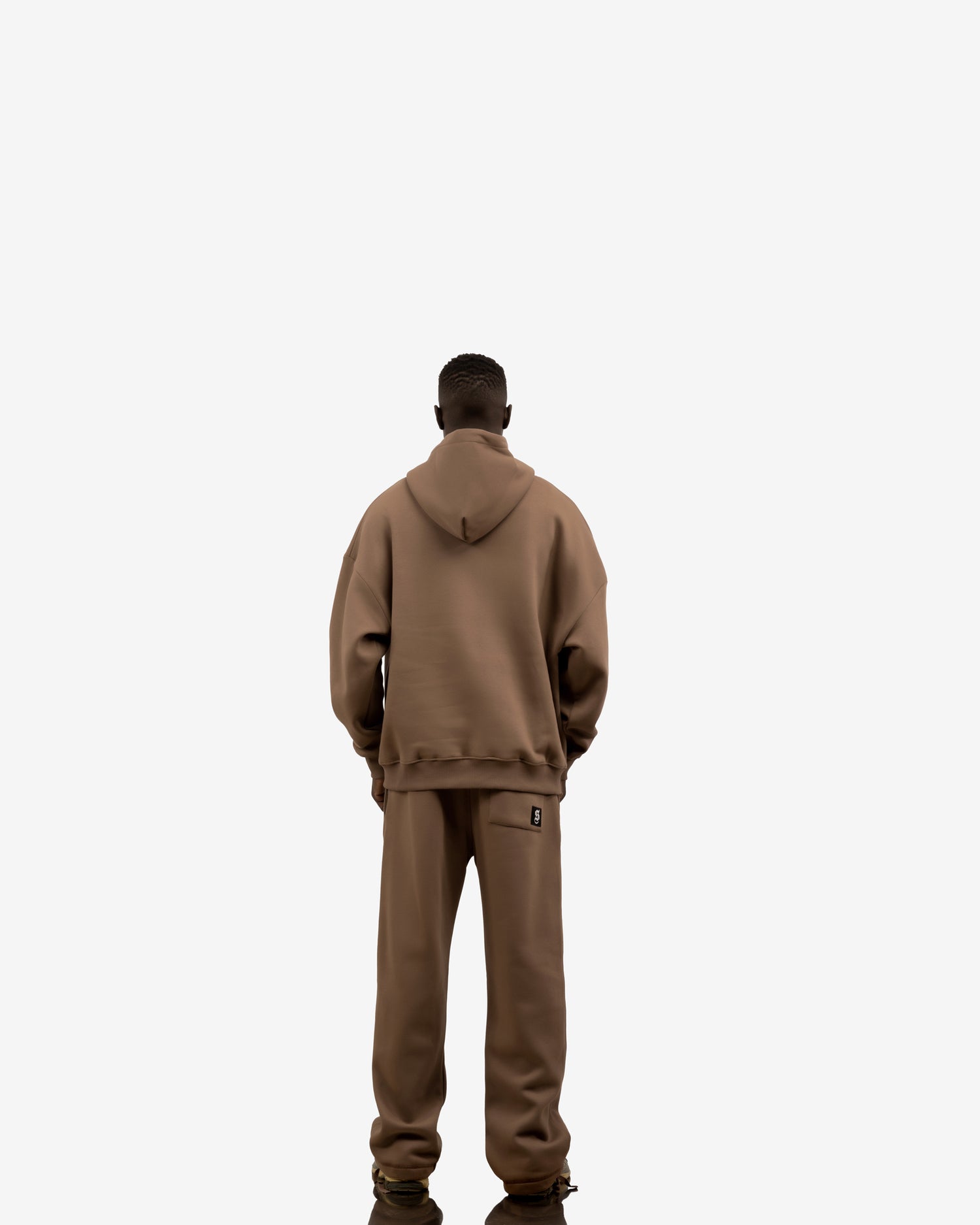 Basic Comfort Hoodie In Brown