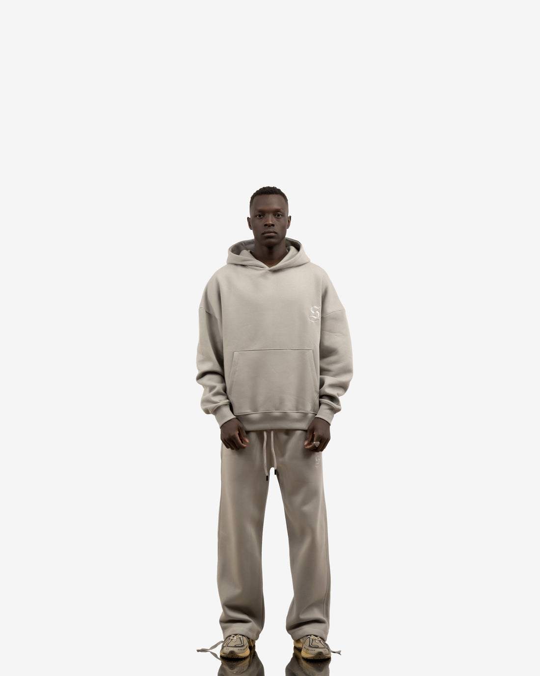 Basic Comfort Hoodie In Light Grey