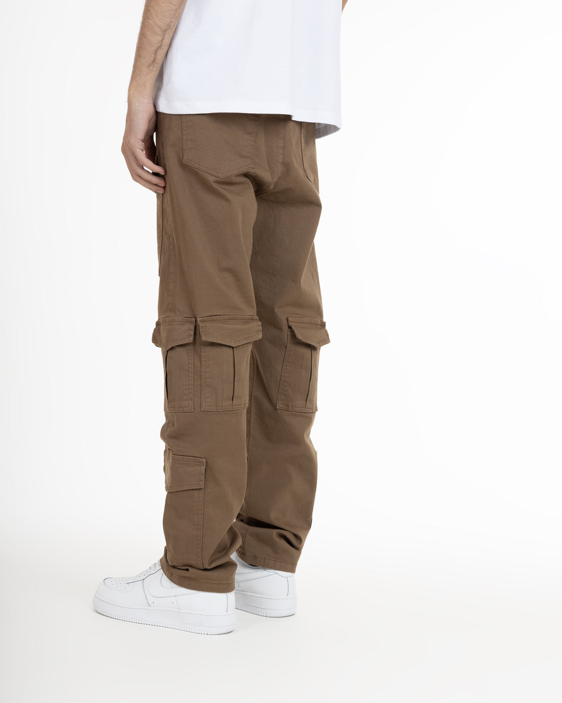 Streetwear Cargo With Ten Pockets In Dark Beige