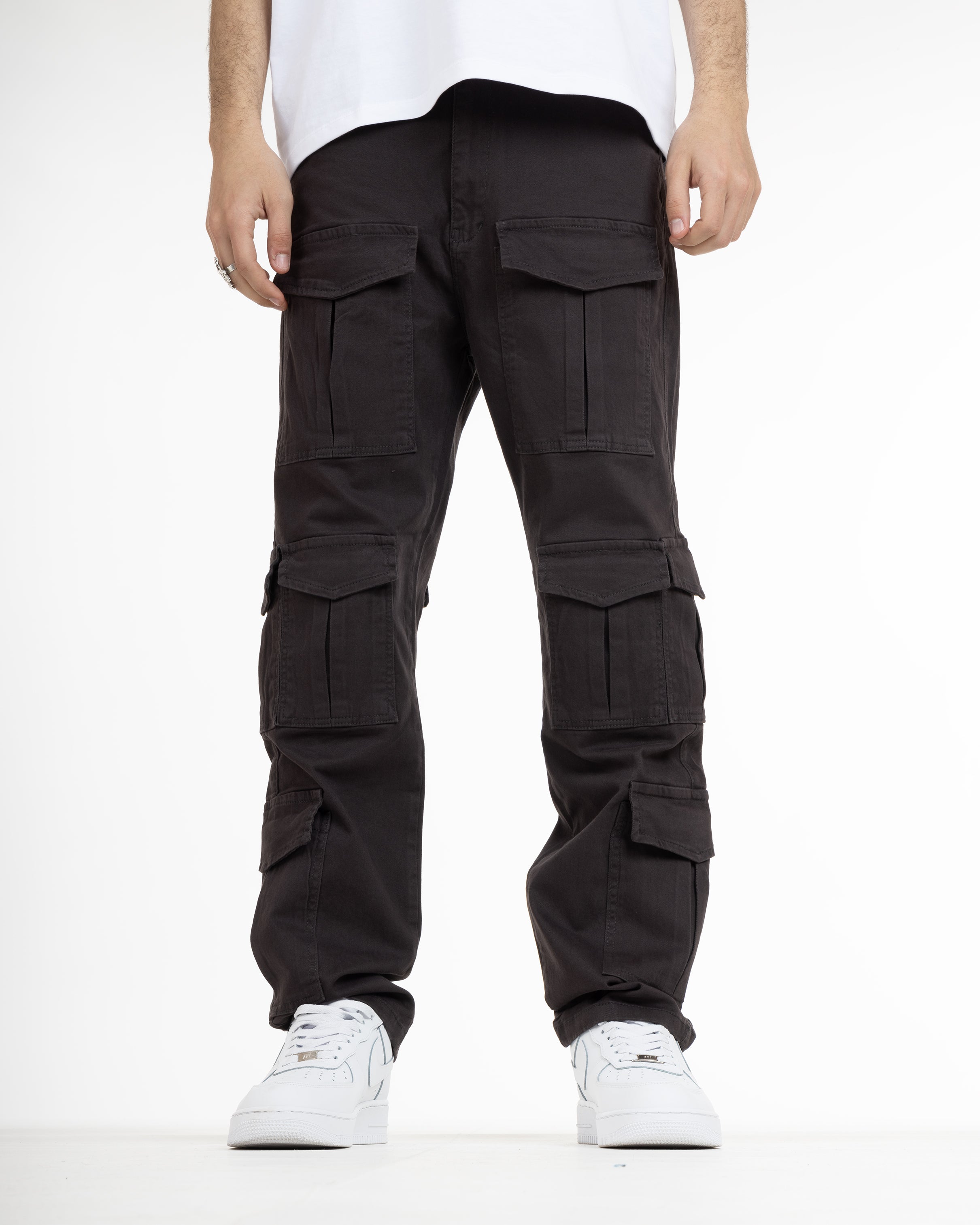 Streetwear Cargo With Ten Pockets In Brown