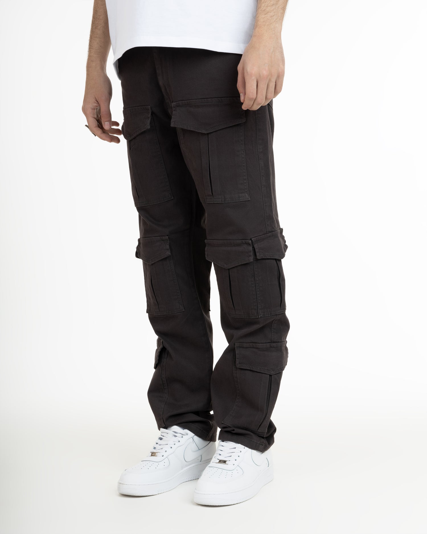 Streetwear Cargo With Ten Pockets In Brown