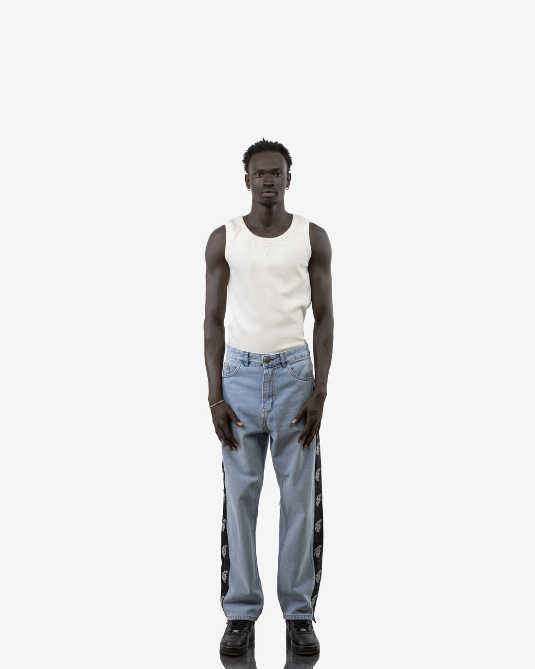 Old Logo Jeans With Lines