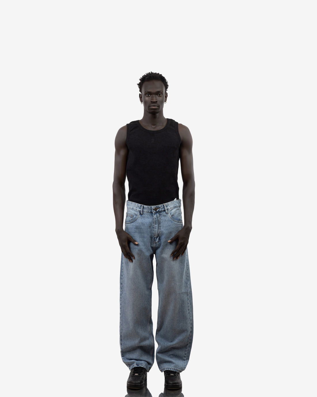 Super Baggy Sky Blue Fade Jeans