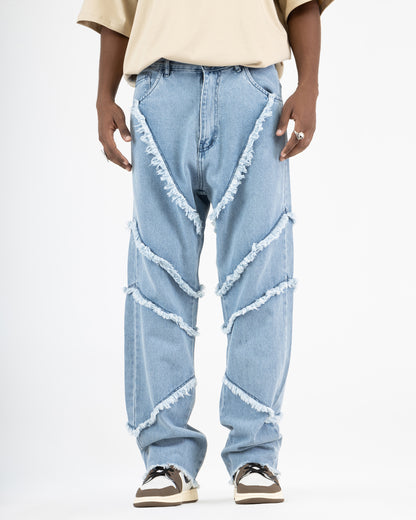 Fuzzy Baggy Fit Jeans