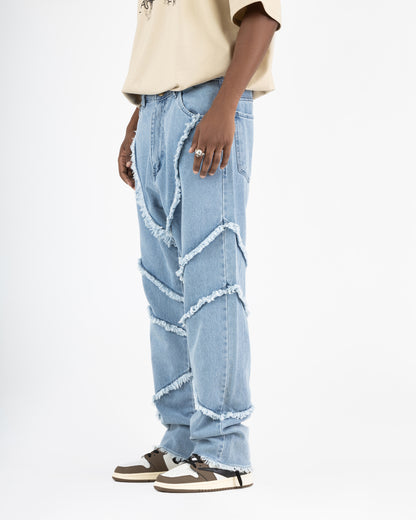 Fuzzy Baggy Fit Jeans