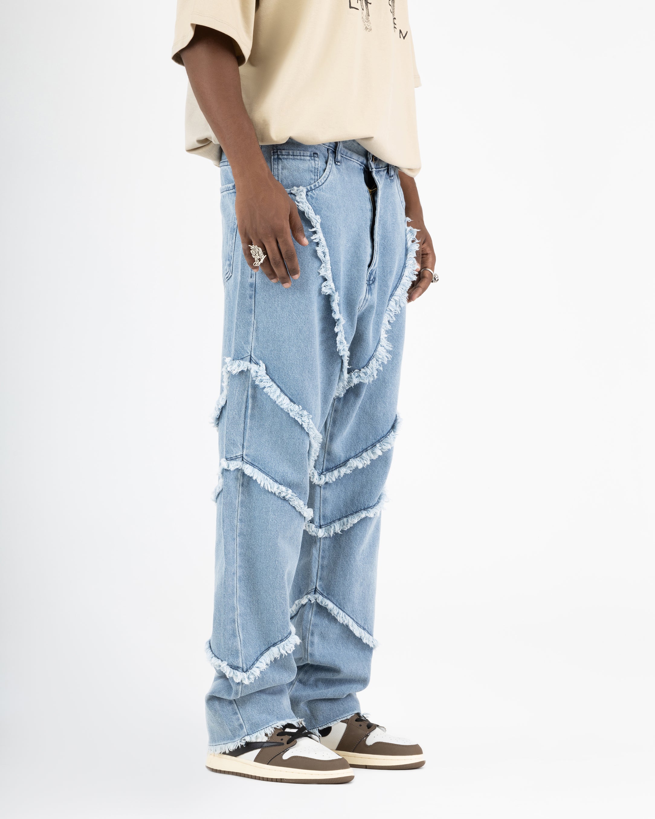 Fuzzy Baggy Fit Jeans