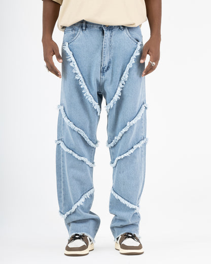 Fuzzy Baggy Fit Jeans