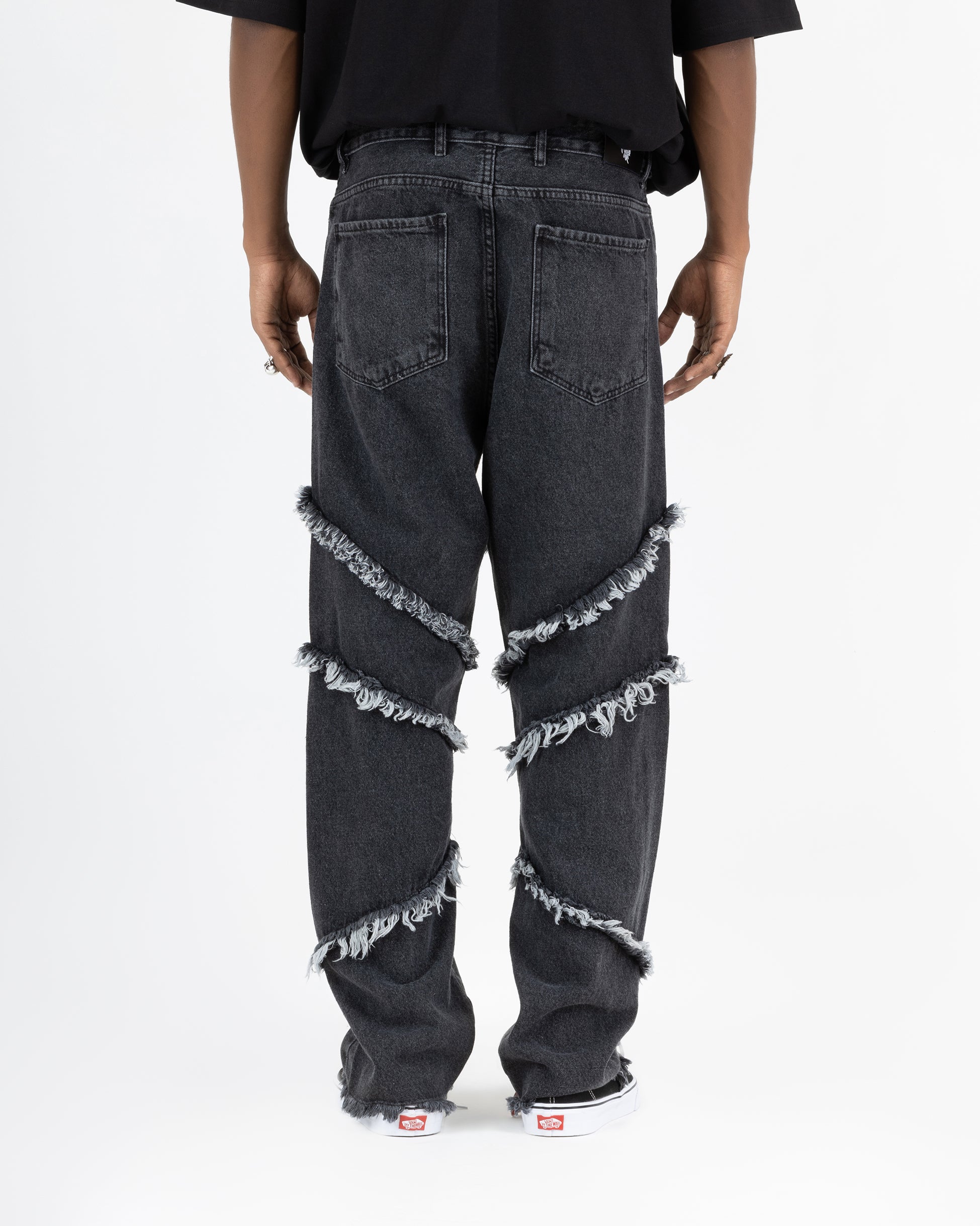 Fuzzy Baggy Fit Jeans – streetwear