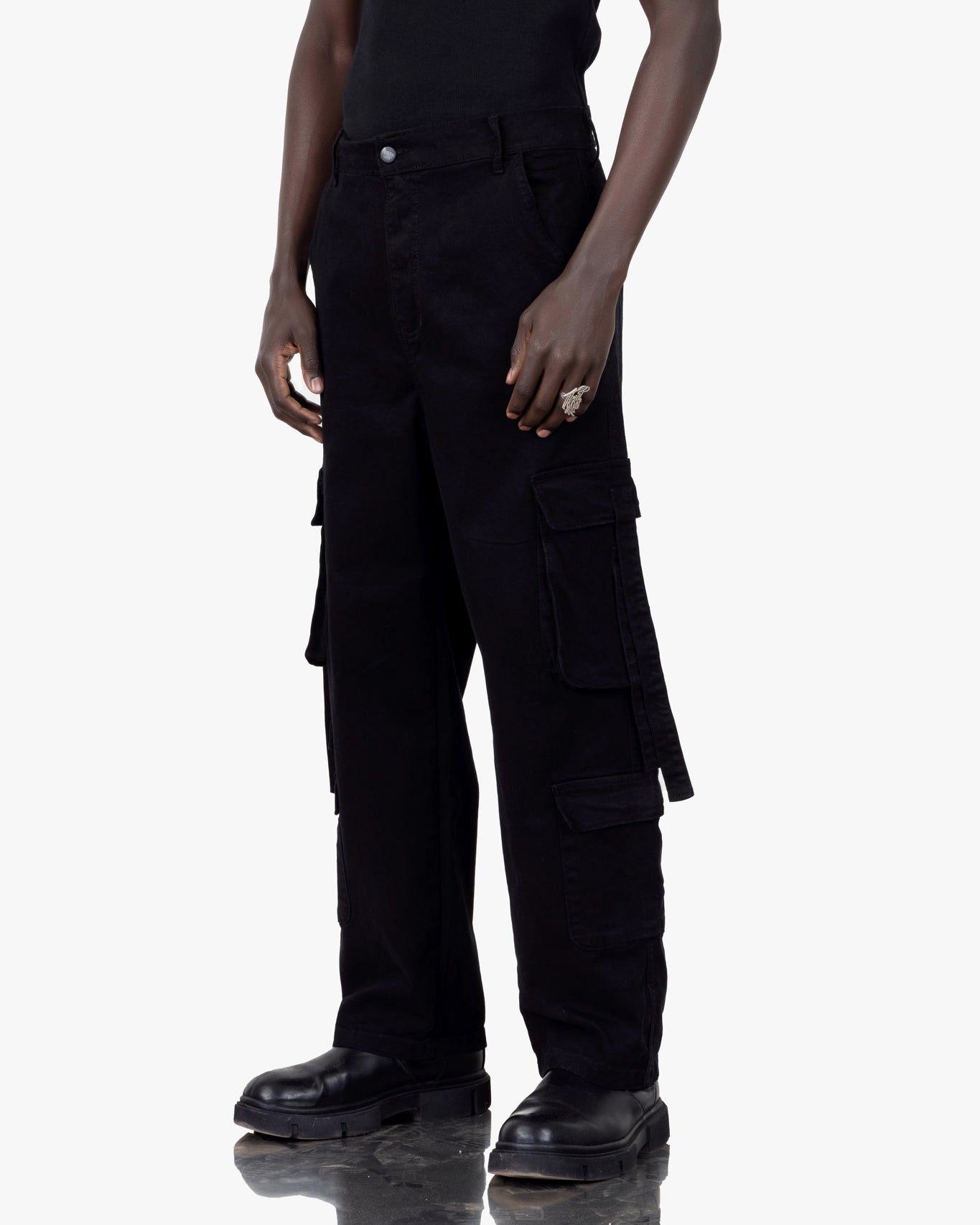 Streetwear 4 Pockets Cargo With Strip