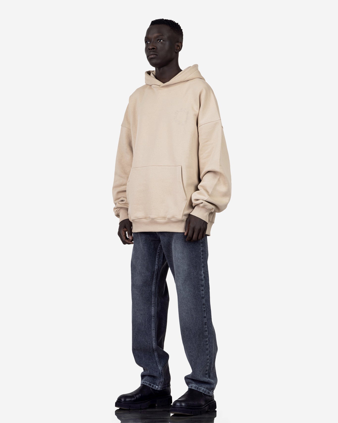 Oversized Hoodie With Circle Logo