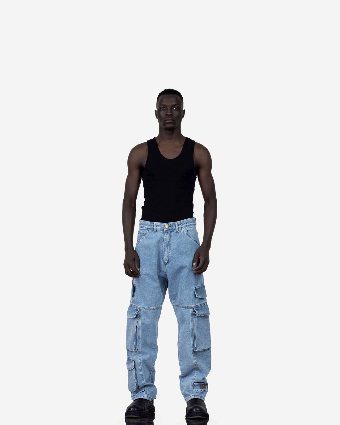 StreetWear Cargo With 3 Pockets Jeans In Light Blue