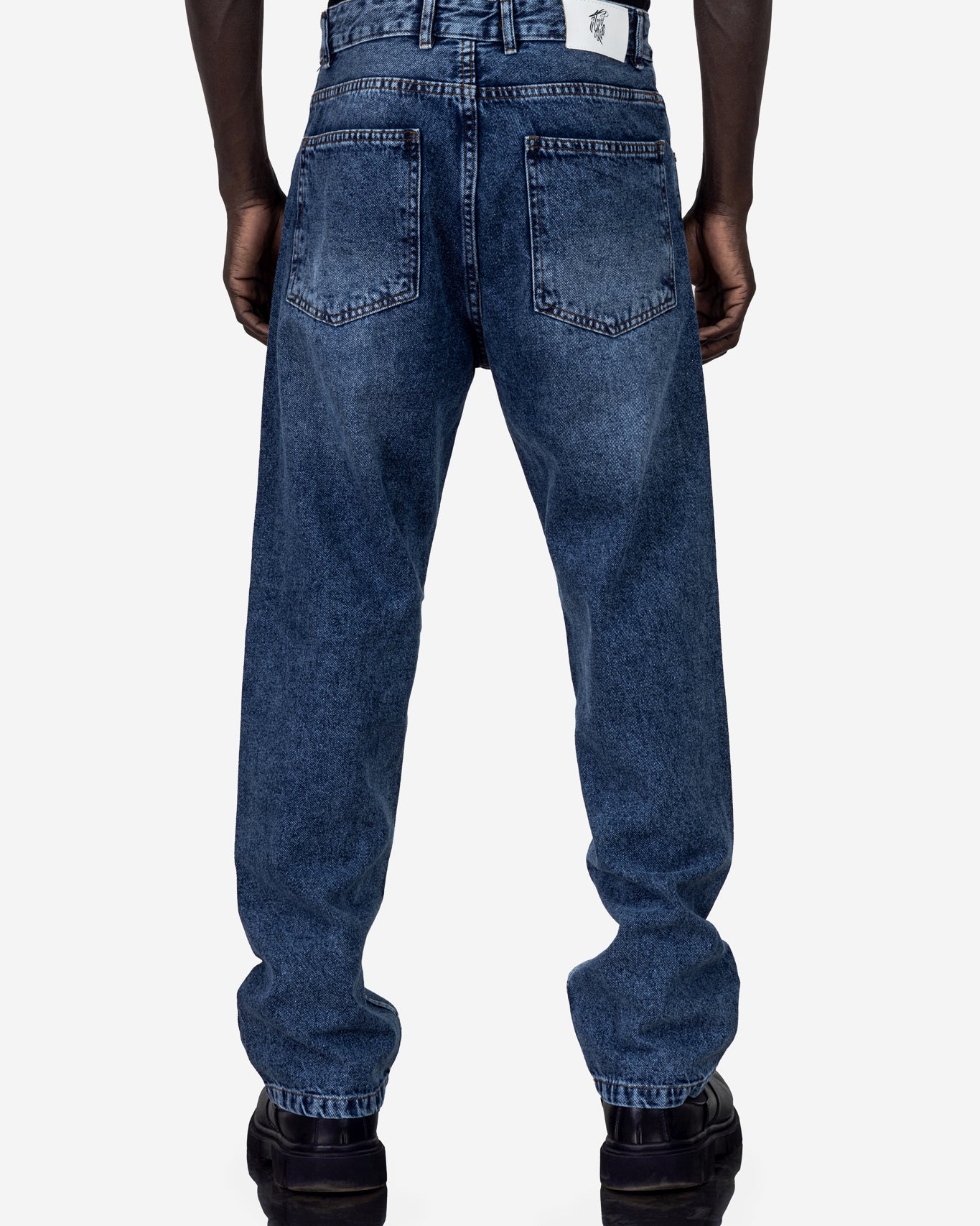 Streetwear Baggy Jeans Dark Blue With Effect