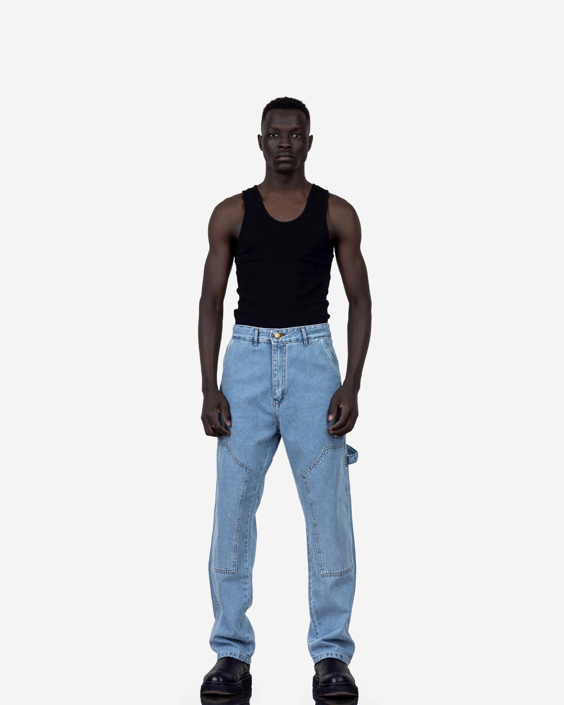 Carpenter Baggy Fit Jeans In Light Blue