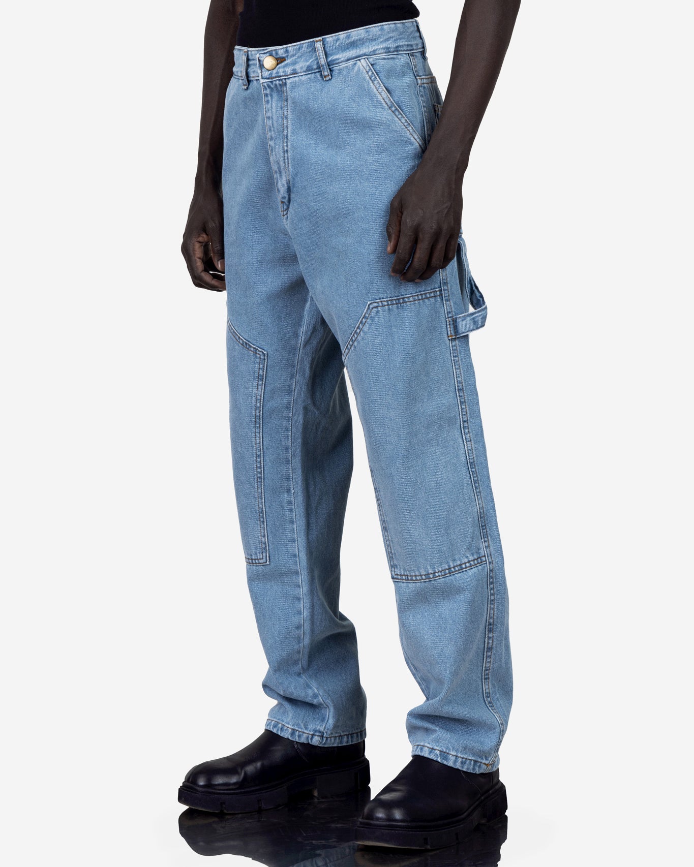 Carpenter Baggy Fit Jeans In Light Blue