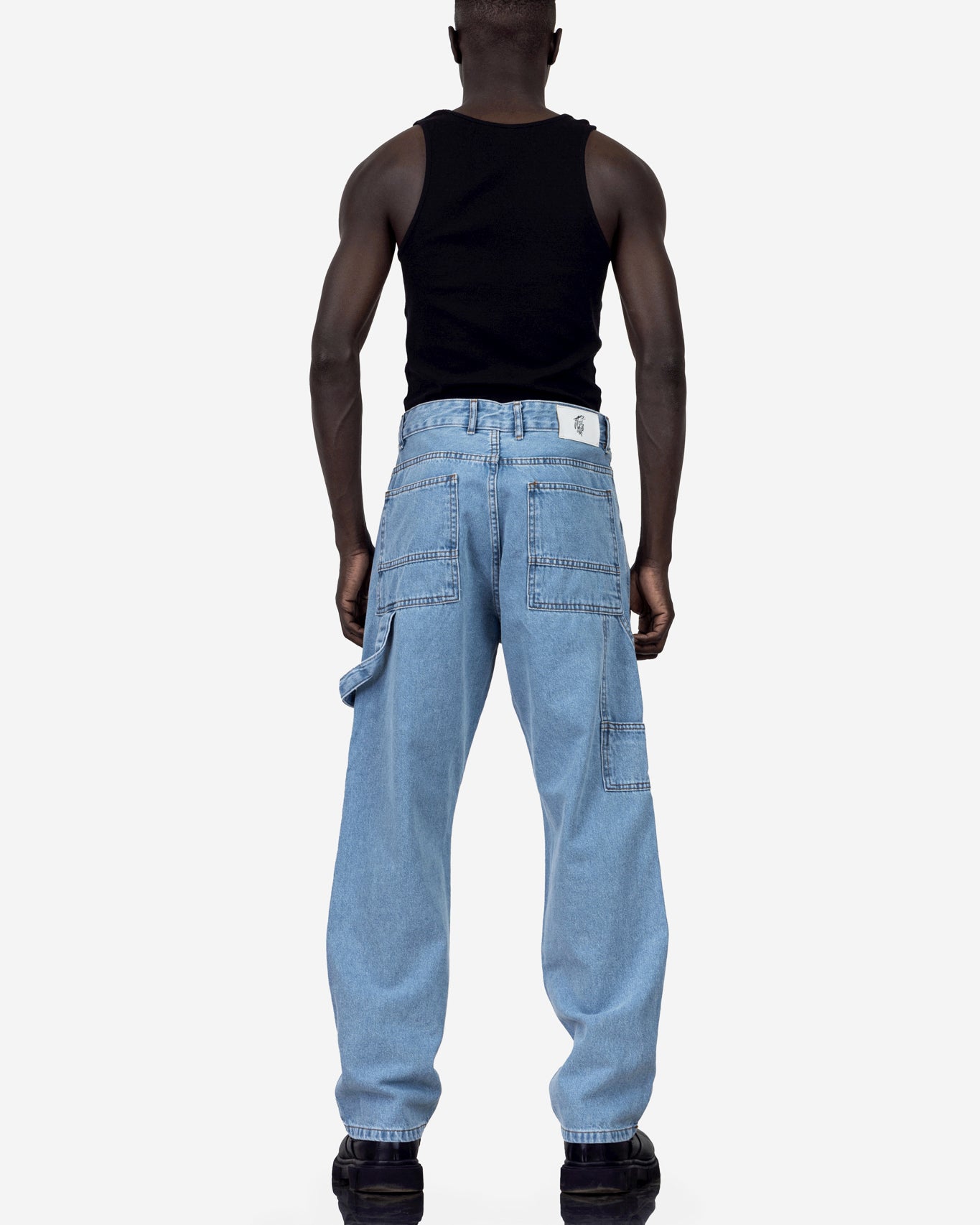 Carpenter Baggy Fit Jeans In Light Blue