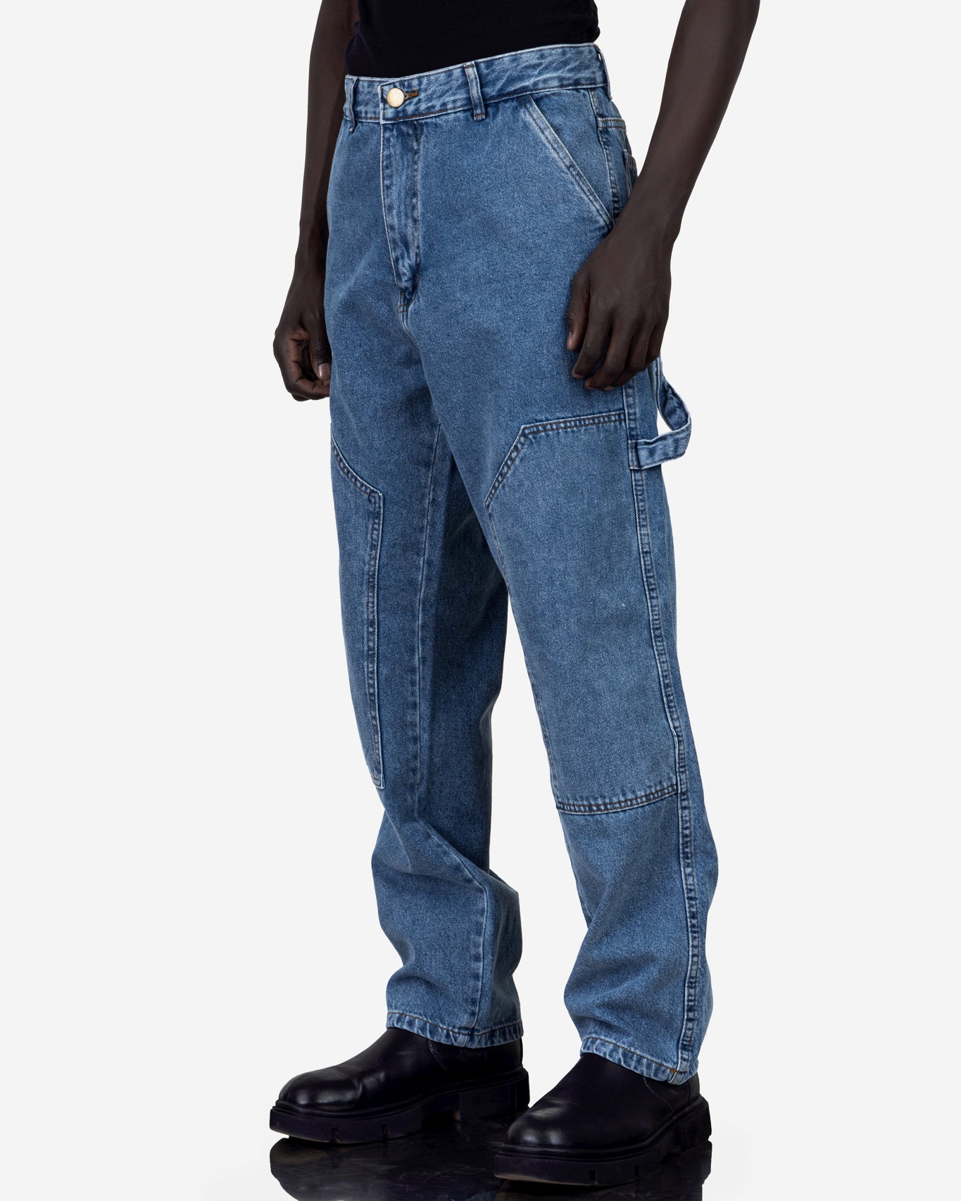 Carpenter Baggy Fit Jeans In Blue
