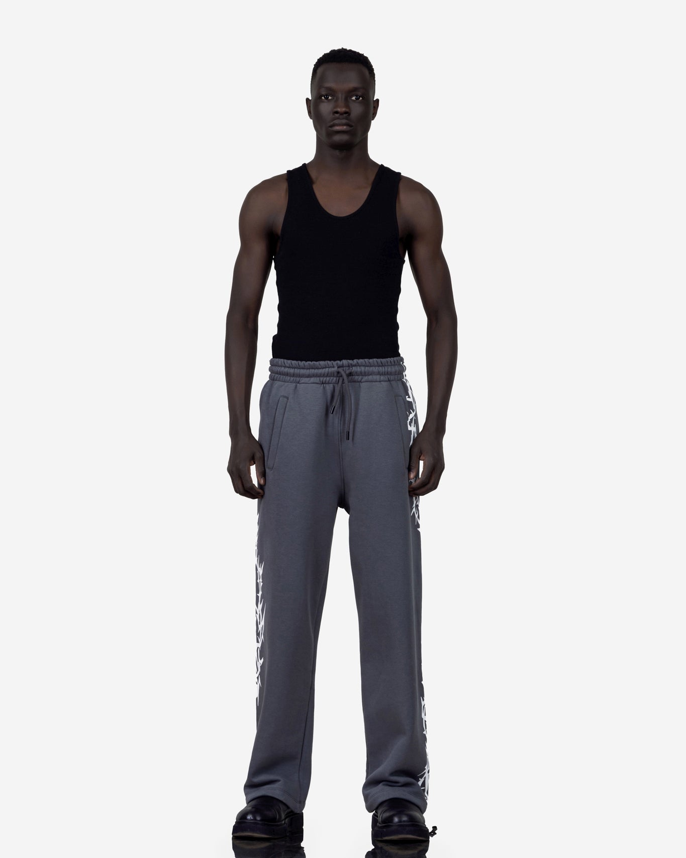Printed Wide-Leg Sweatpant