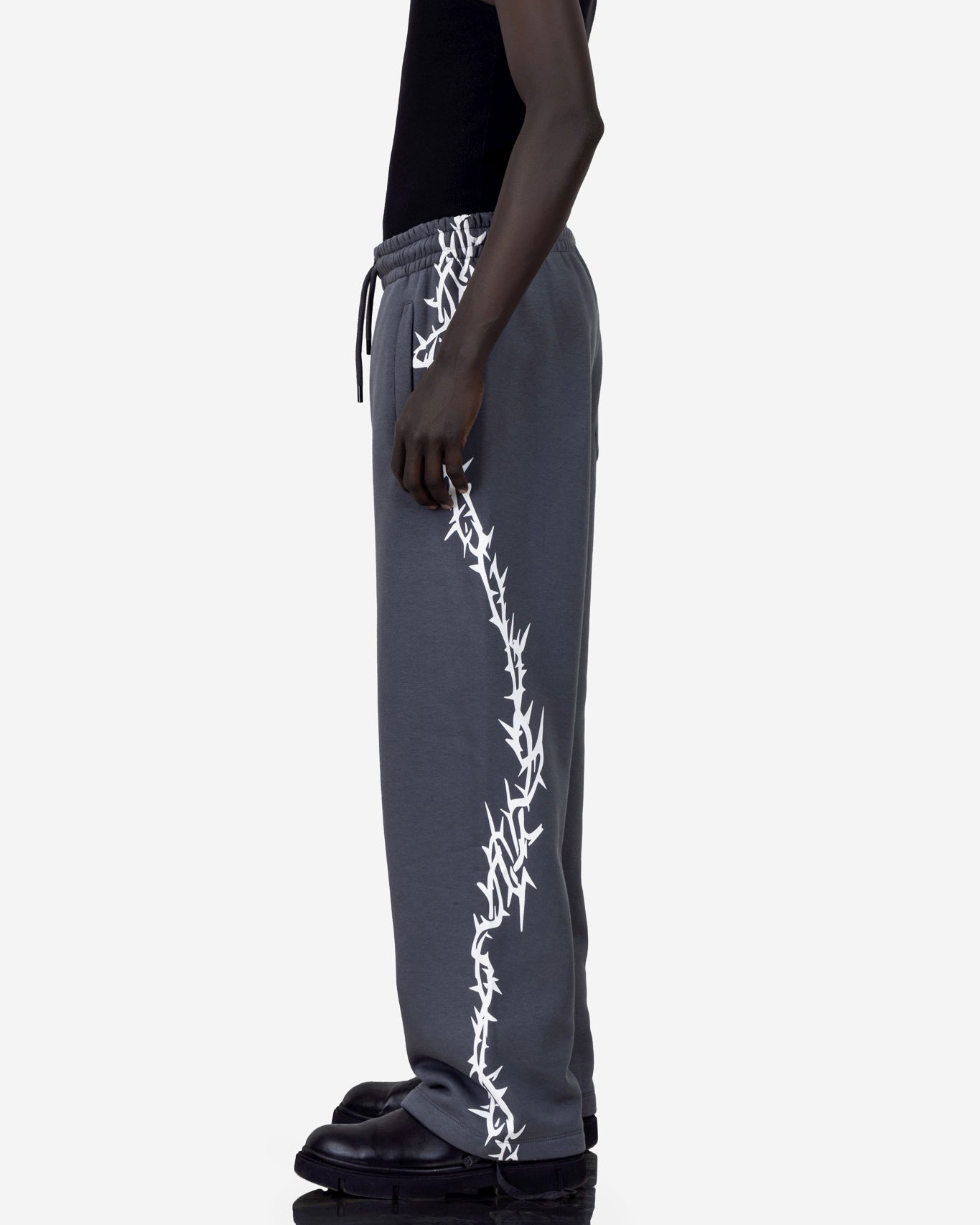 Printed Wide-leg Sweatpant