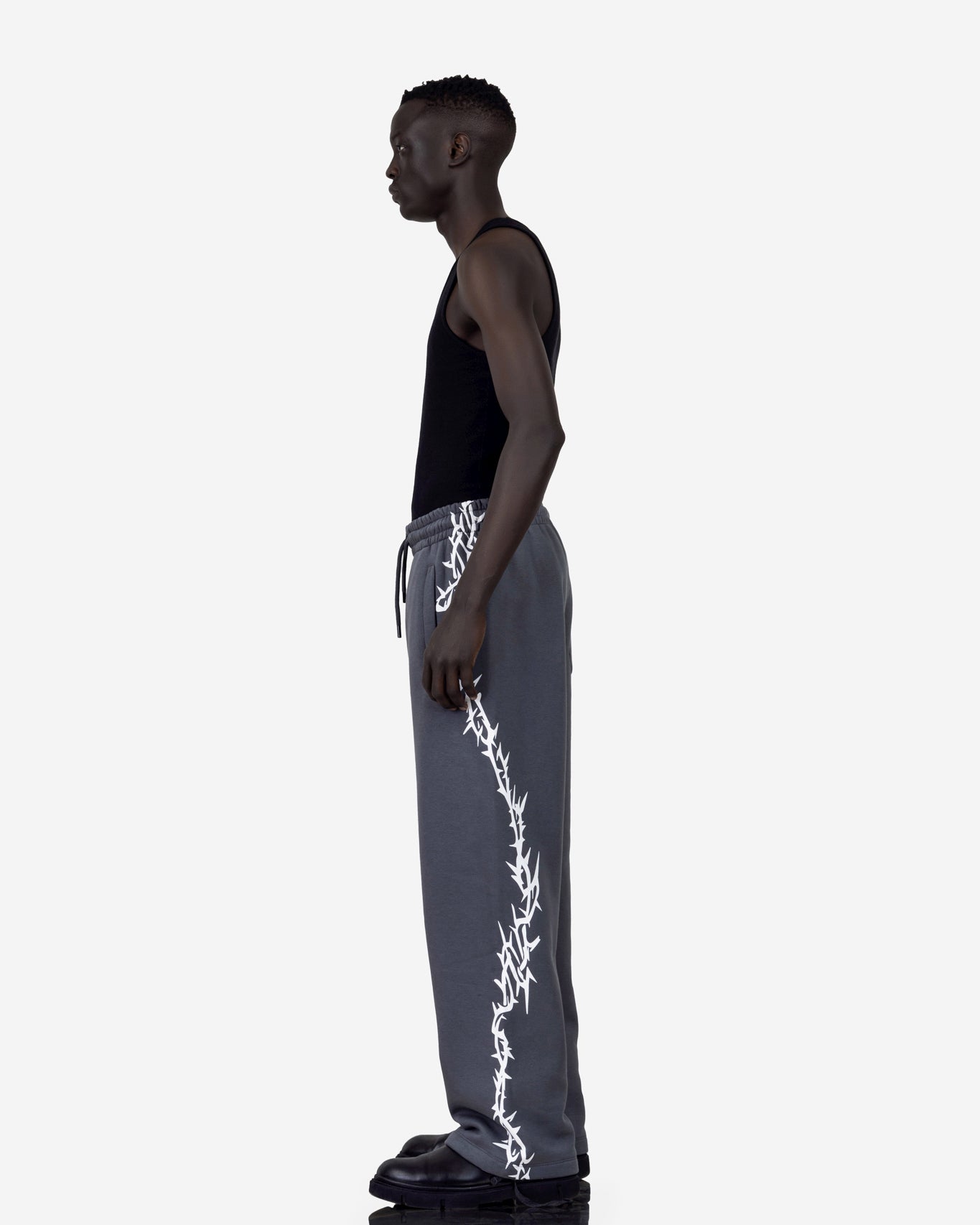 Printed Wide-Leg Sweatpant