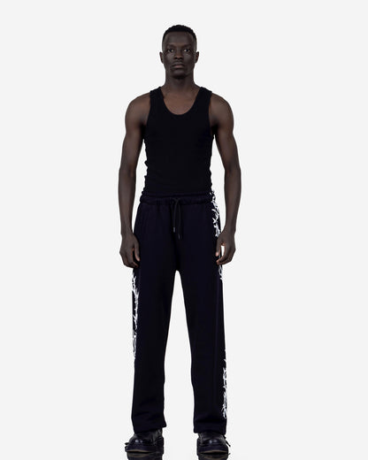 Printed Wide-Leg Sweatpant