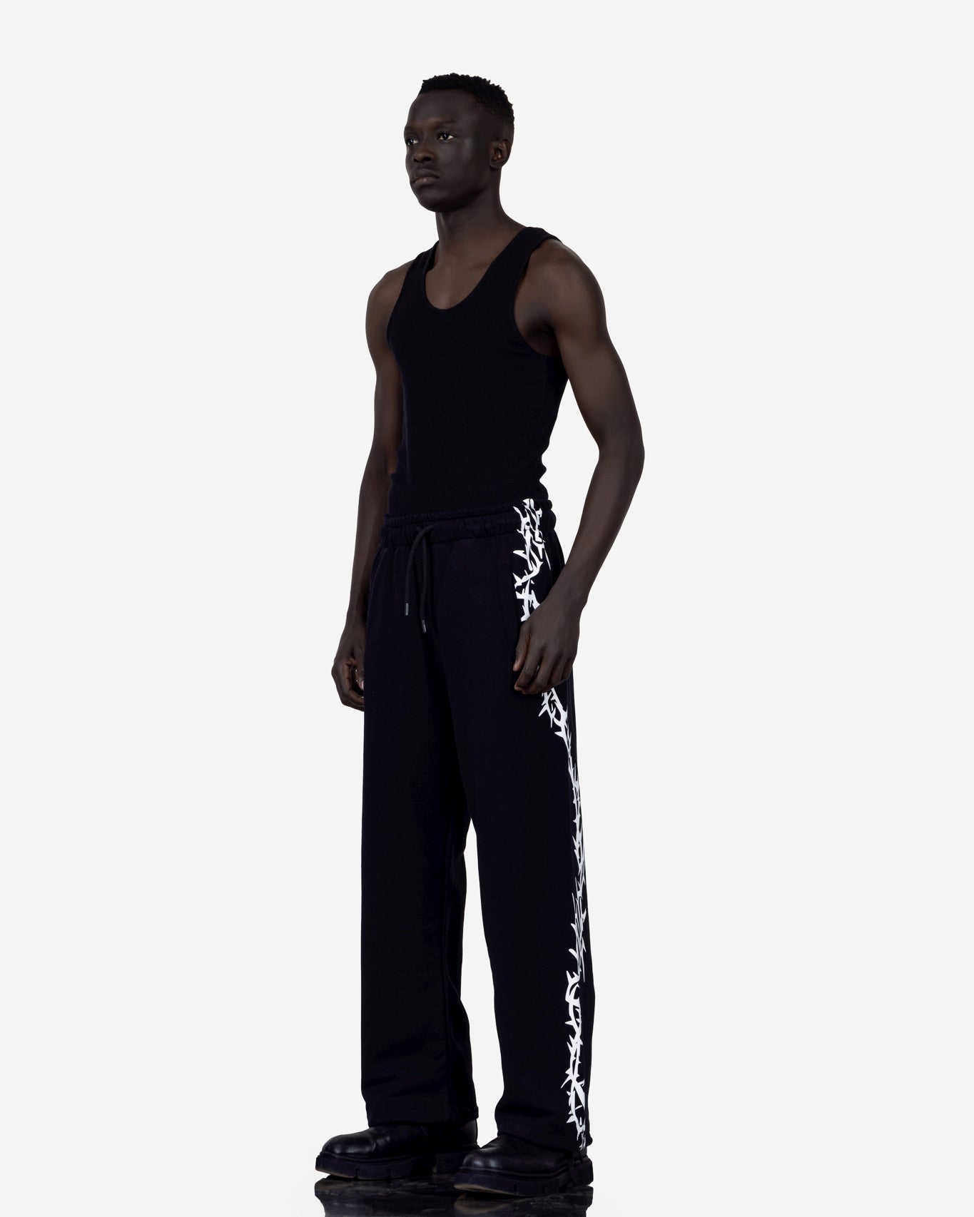 Printed Wide-Leg Sweatpant