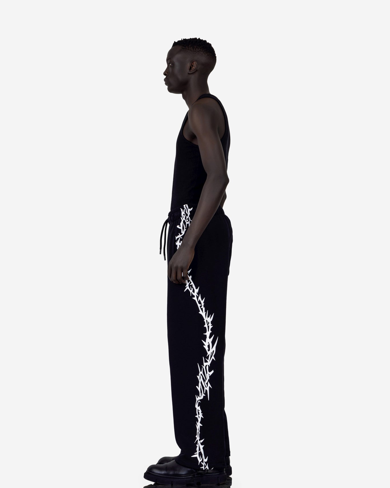 Printed Wide-Leg Sweatpant