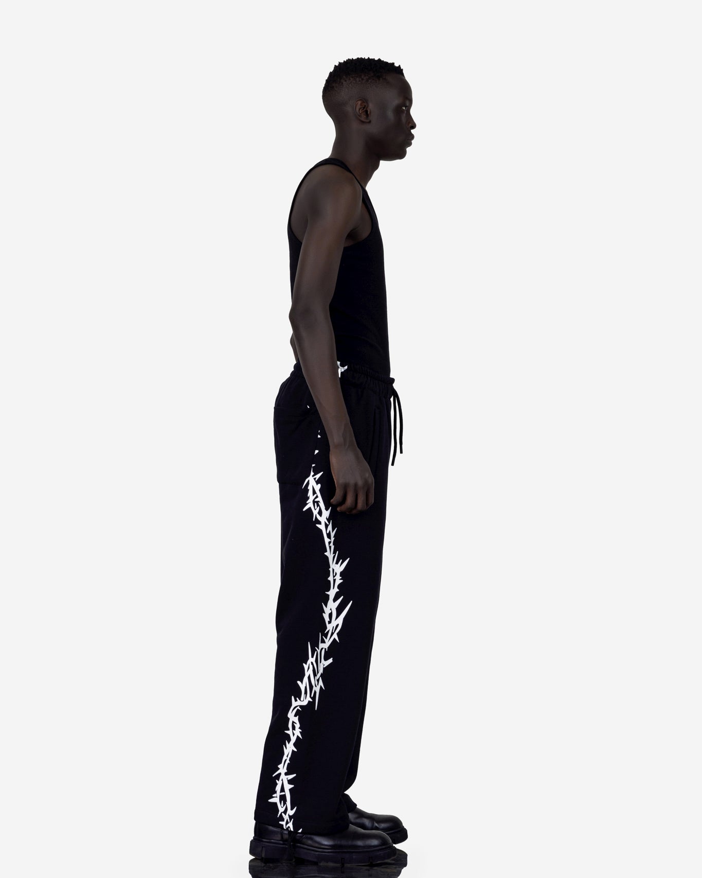 Printed Wide-Leg Sweatpant
