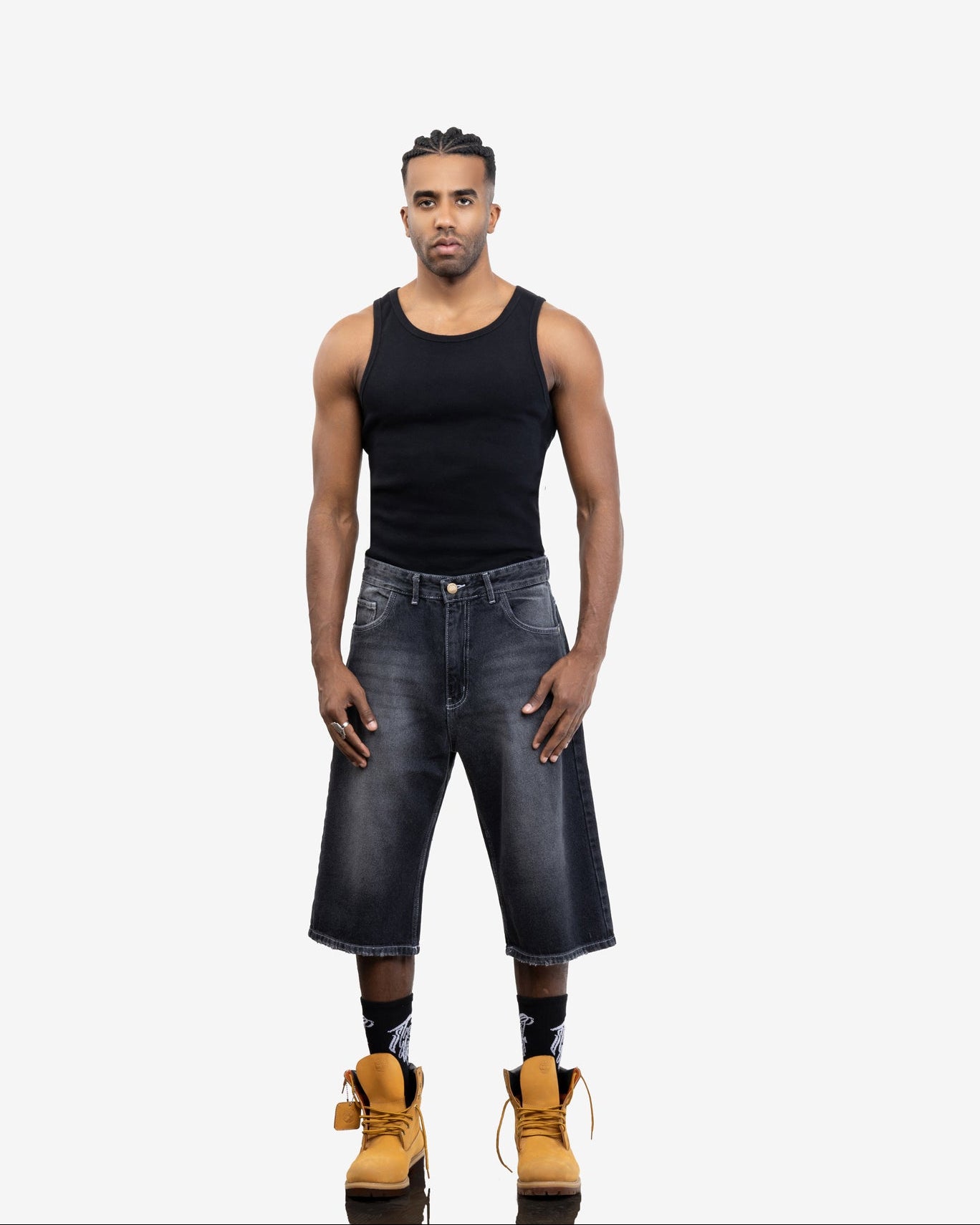 Baggy Short In Black – streetwear - Main Image