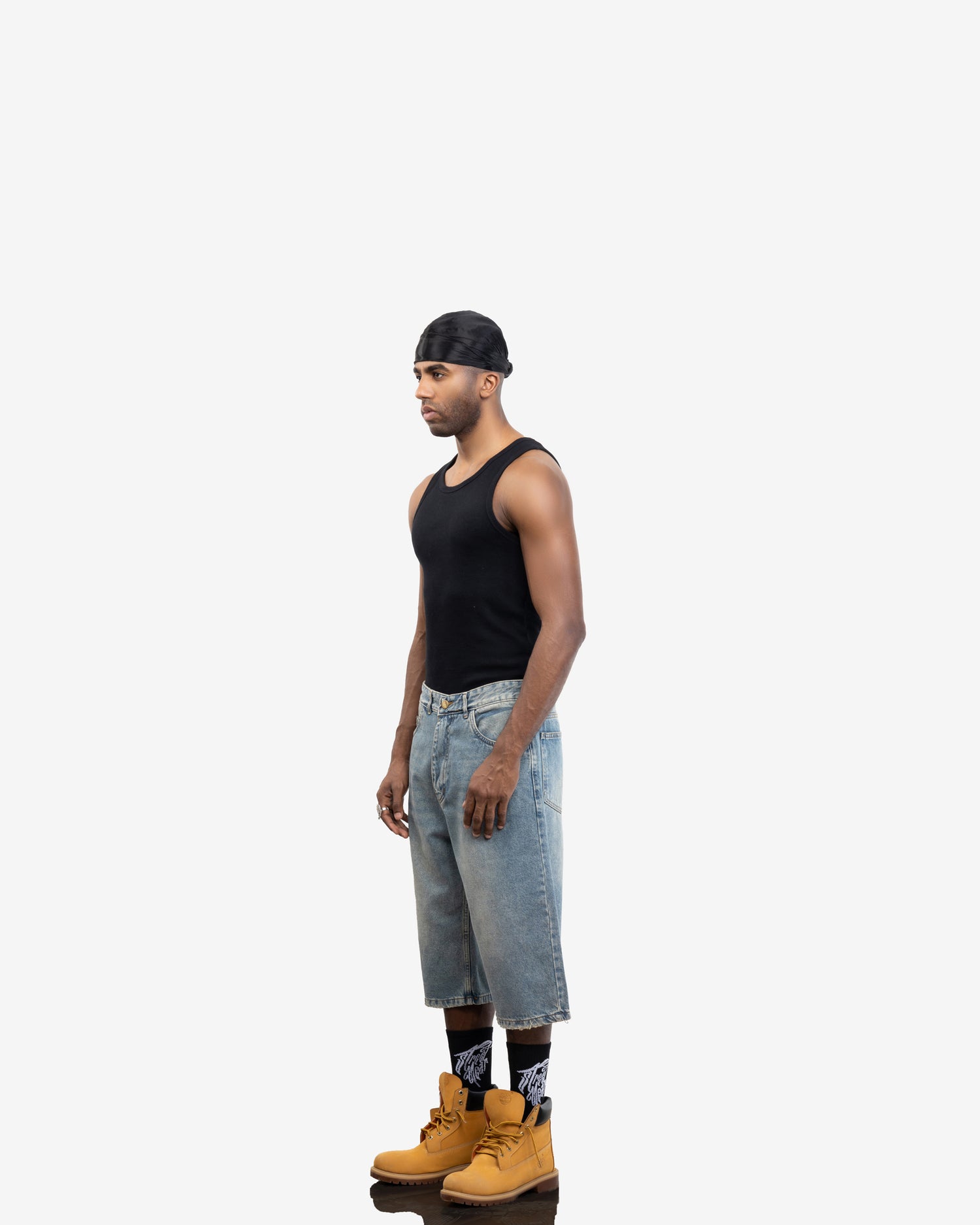 Light Wash Baggy Short