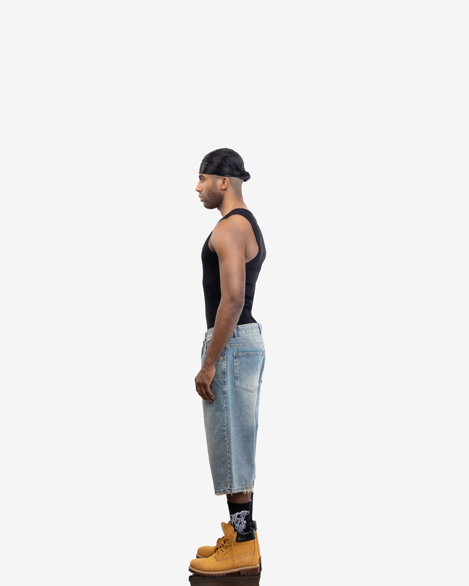 Light Wash Baggy Short