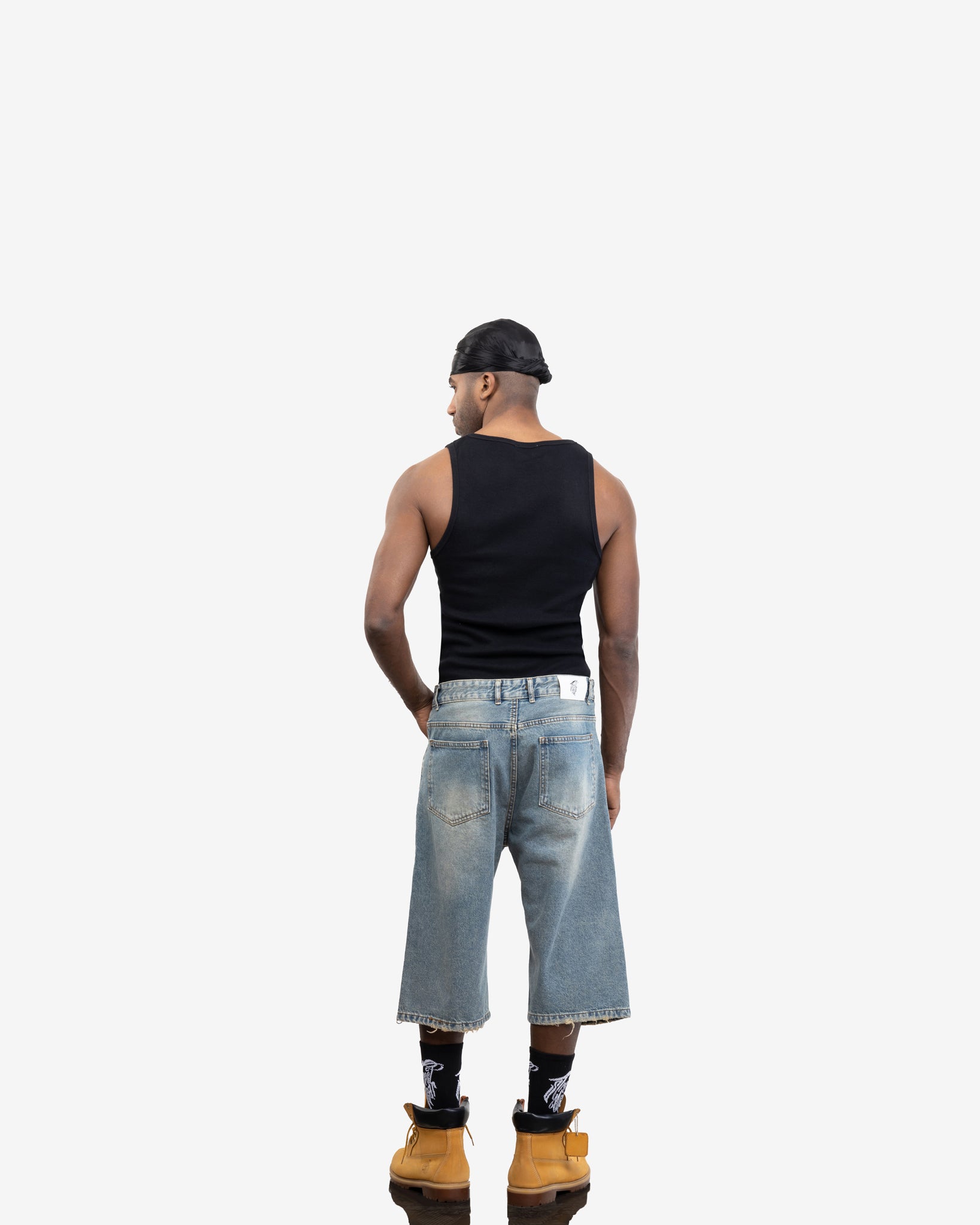Light Wash Baggy Short
