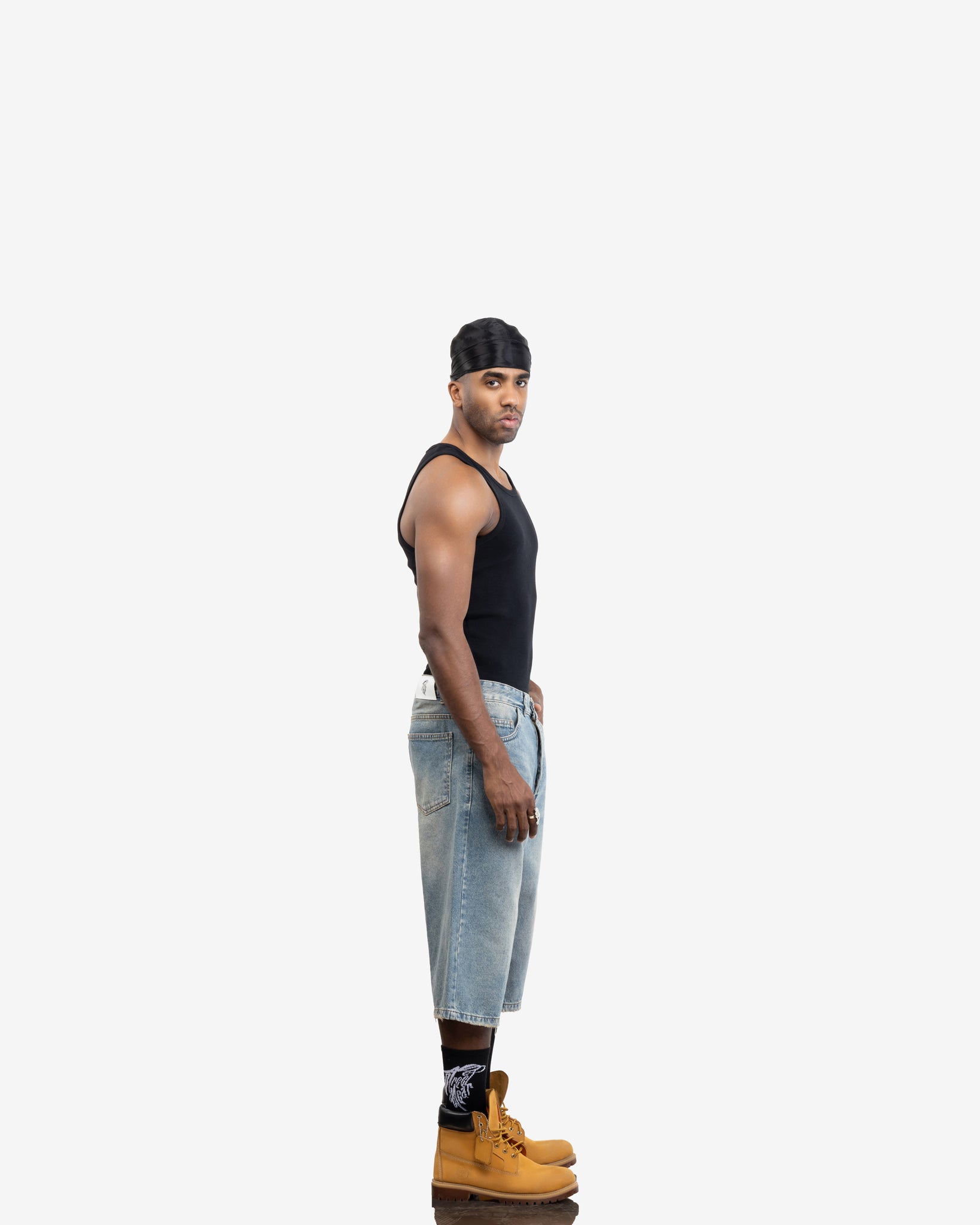 Light Wash Baggy Short