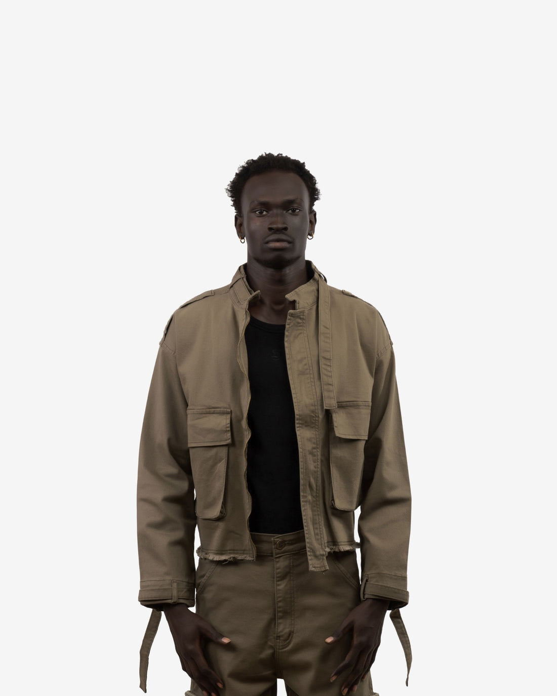 Box Fit Cargo Jacket With Large Pockets