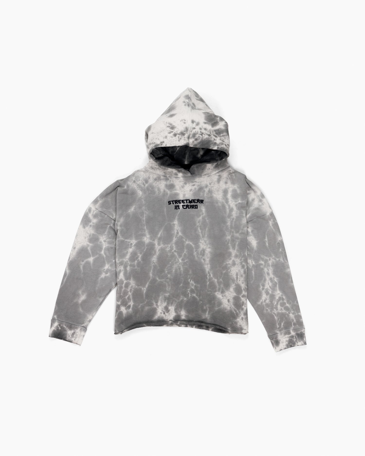 Scripted Shadows Cropped Hoodie